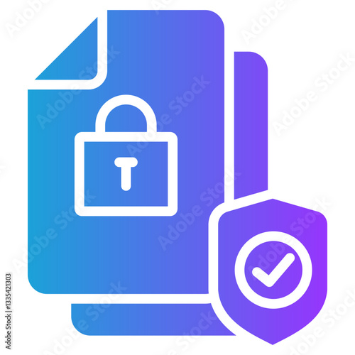 Safety Compliance glyph gradient icon