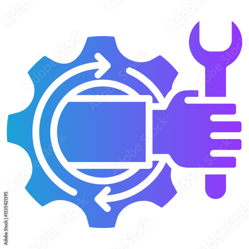 Reliability Engineering glyph gradient icon