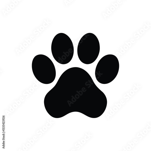 dog paw print vector illustration