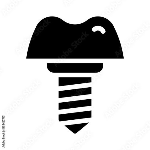 dental implants glyph icon