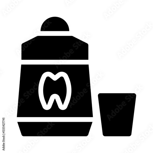 mouthwash glyph icon