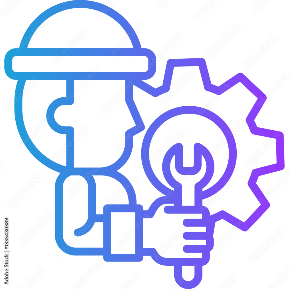 Preventive Maintenance line gradient icon Preventive Maintenance line gradient icon