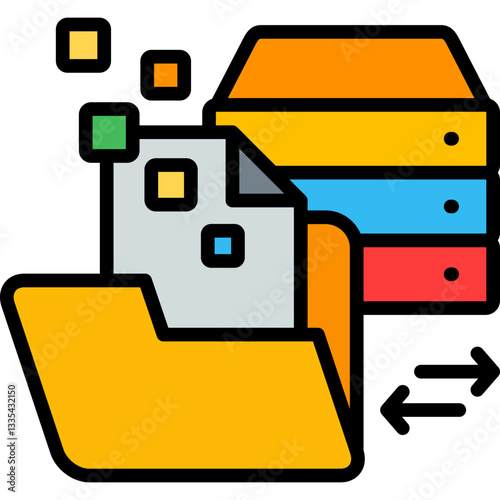 Redundancy lineal color icon