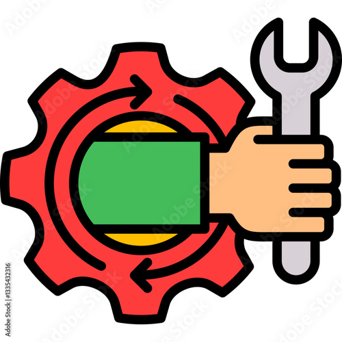 Reliability Engineering lineal color icon