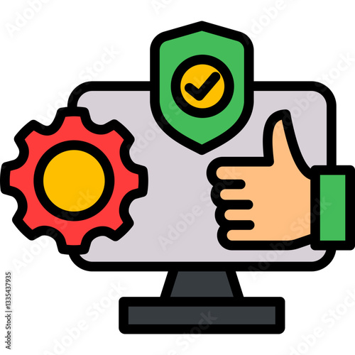 System Reliability lineal color icon