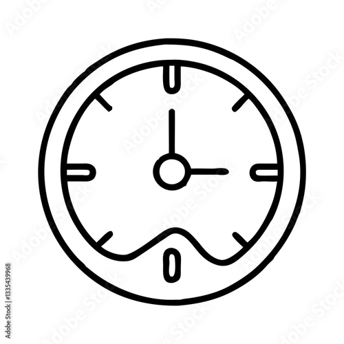Clock icon depicting time measurement in minimalistic style  