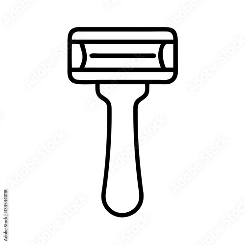 Razor icon outline design for grooming and shaving  