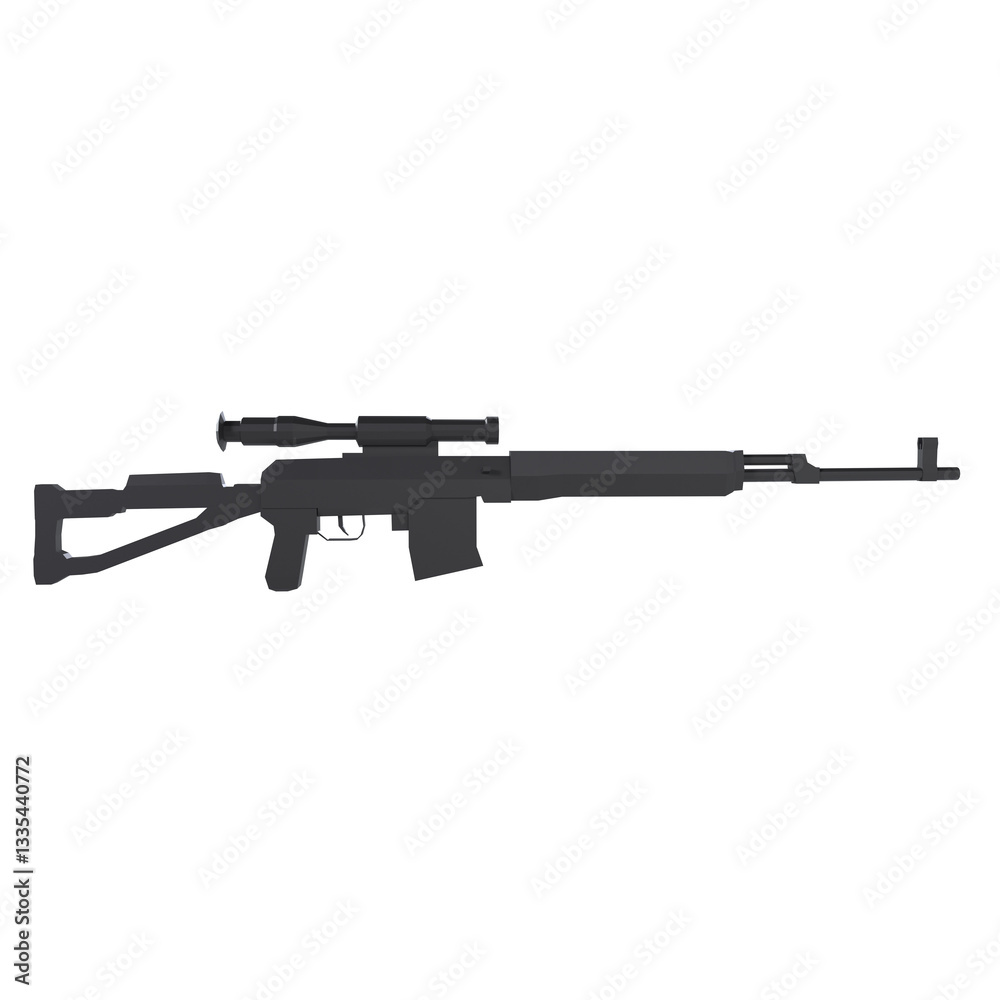 Sniper rifle design isolated on transparent Sniper rifle design isolated on transparent