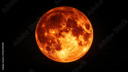 The supermoon on May 5, 2025, with the full moon at its perigee illuminating the sky