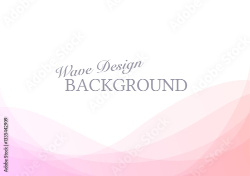 ウェーブデザインのピンクグラデ背景素材（ 見出し　タイトル　フレーム　背景　セール　バナー　桜　桃 　ウエーブ　波）
