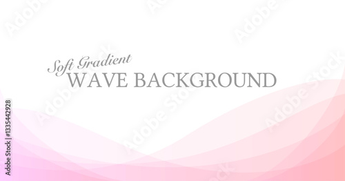 ウェーブデザインのピンクグラデ背景素材（ 見出し　タイトル　フレーム　背景　セール　バナー　桜　桃 　ウエーブ　波）