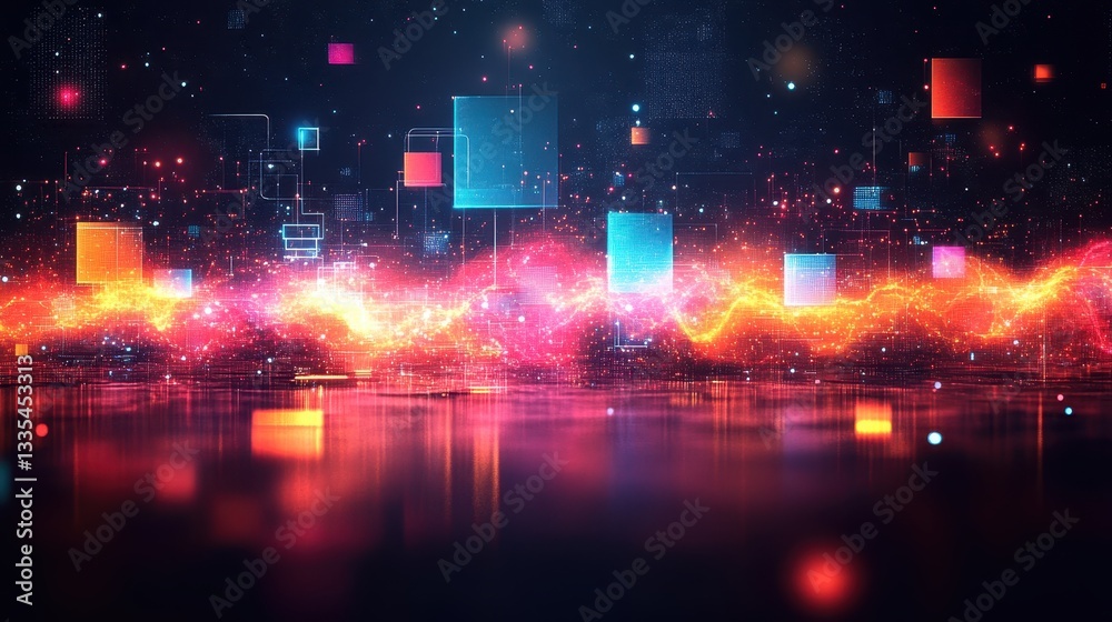 Fototapeta premium marketing, digital marketing, banner futuristic, facebook, instagram, google, futuristic, artistic,