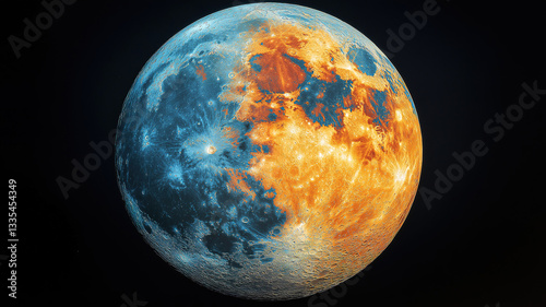 Supermoon of May 5, 2025, with the full moon at its perigee creating a stunning night sky