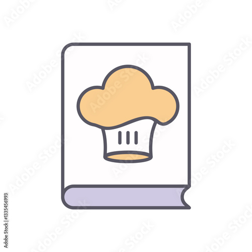 RECIPE BOOK vector icon stock illustration