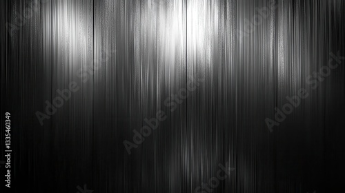 Abstract black and white vertical lines texture with shimmering light effects