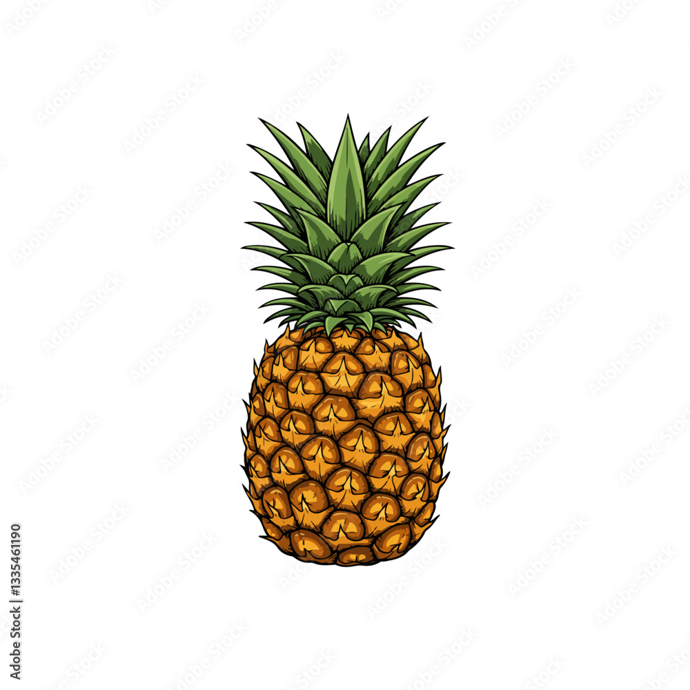 Fototapeta premium pineapple isolated on white