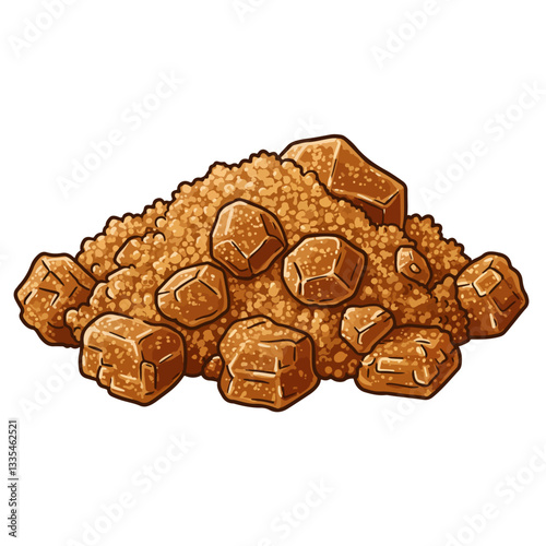 brown sugar white background