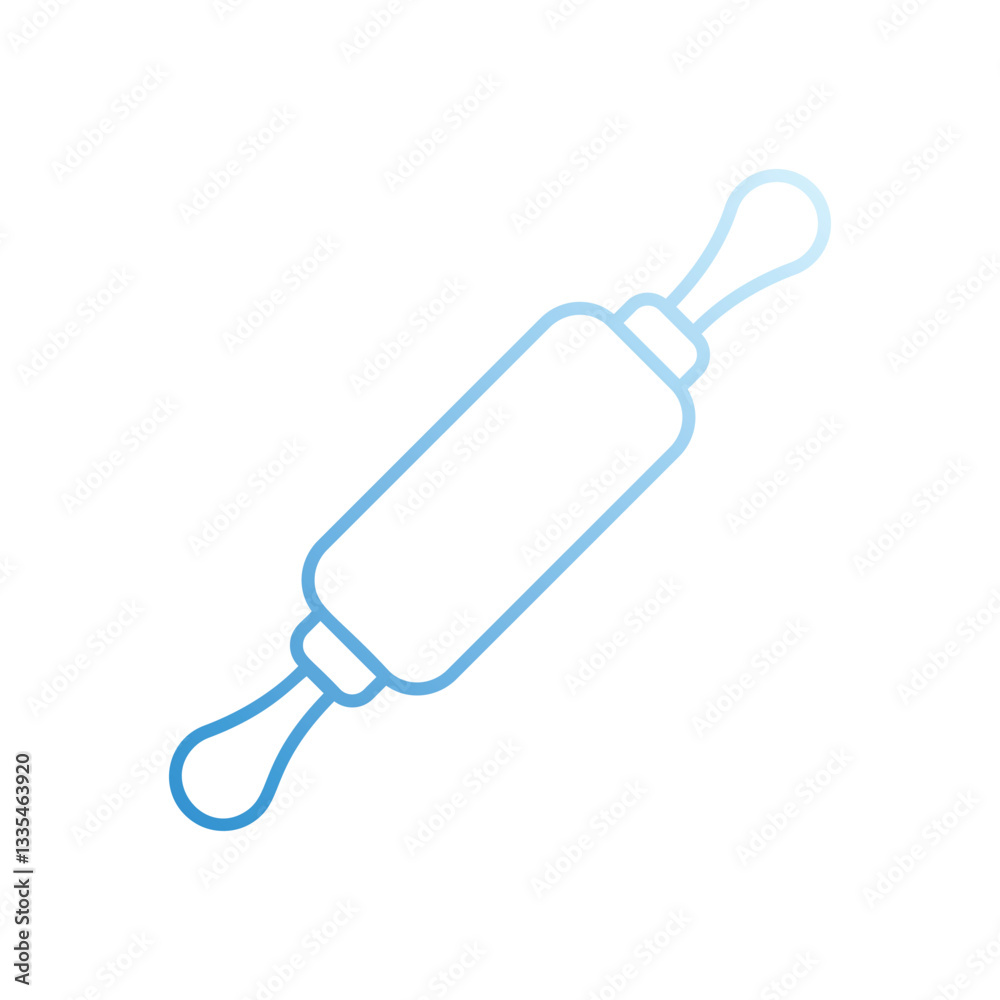 ROLLING PIN vector icon stock illustration ROLLING PIN vector icon stock illustration