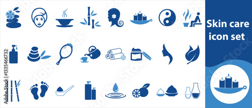 Skin care icon set, curly, follicle, hair brush, dry, dandruff, haircut, hair drying, water, hairstyle, scissors, straight, alopecia, damaged, keratin, pH, frizzy, growth, brittle and more