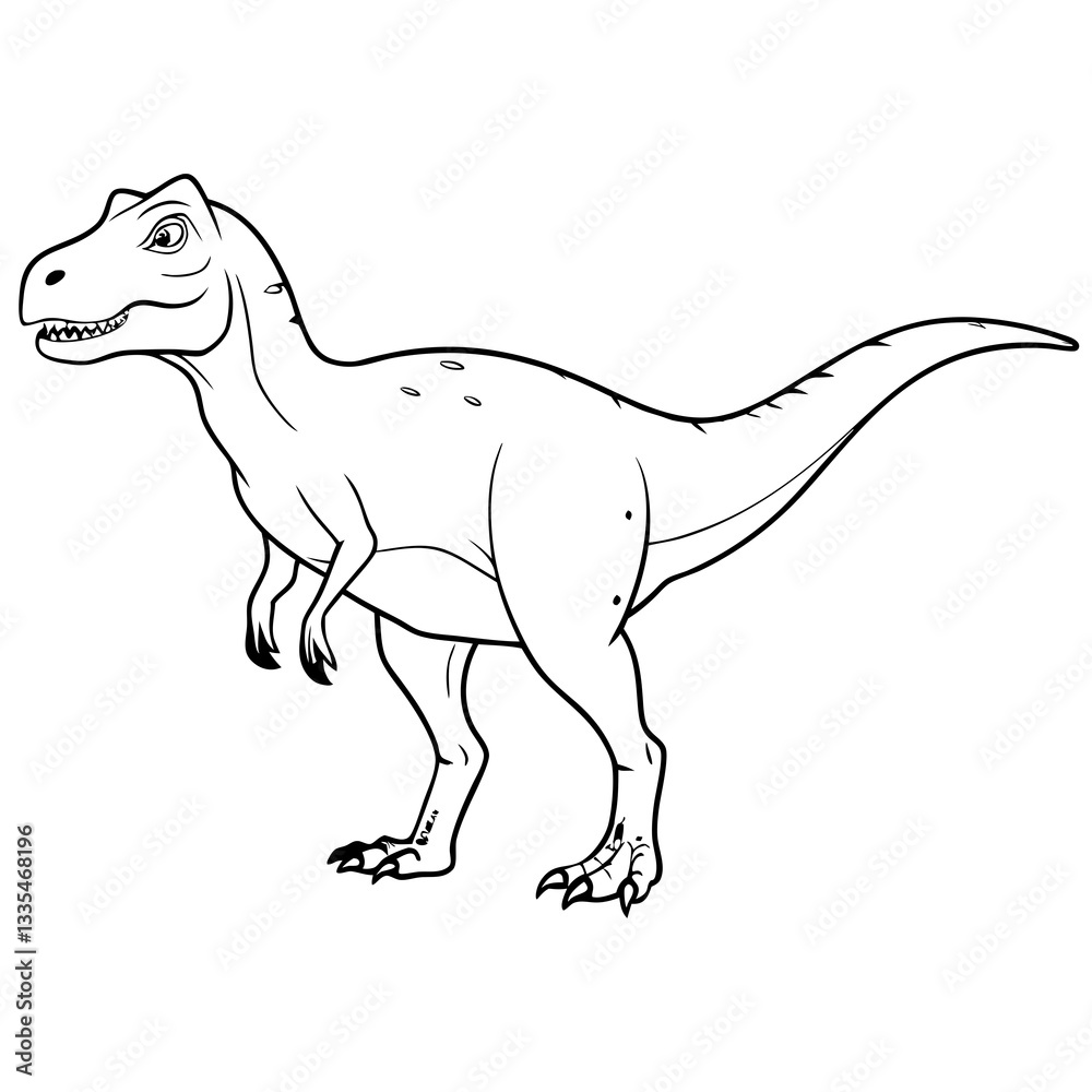 Fototapeta premium a detailed illustration of a tyrannosaurus rex in a classic pose