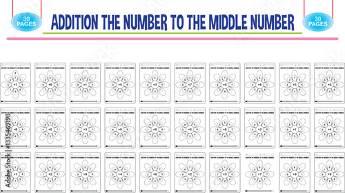 30 Day challenge addition math activities worksheets