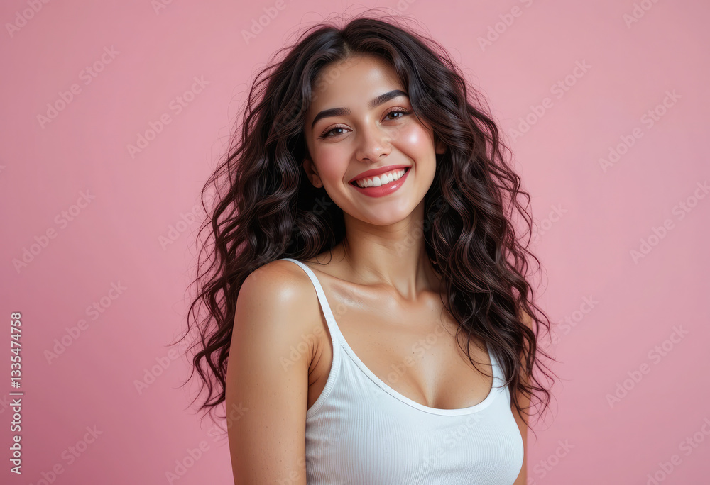 Smiling Woman with Perfect White Teeth, Happy Teeth Model Laughing. Smiling Woman with Perfect White Teeth, Happy Teeth Model Laughing.