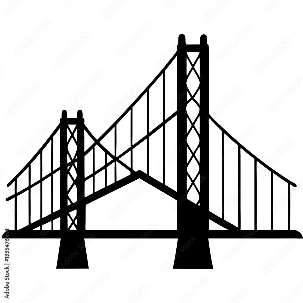Obraz premium Golden Gate Bridge in San Francisco with ocean and city skyline in the background