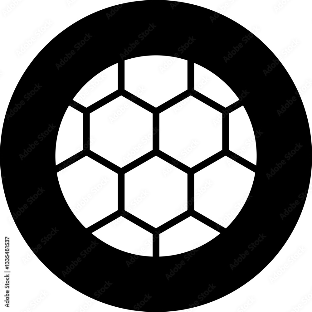 Fototapeta premium Soccer Ball Icon Style