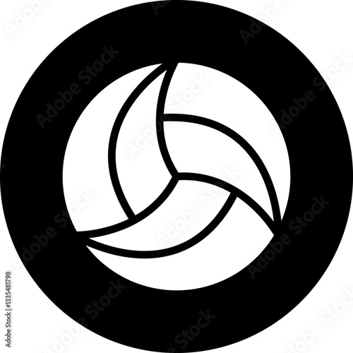 Water Polo Ball Icon Style