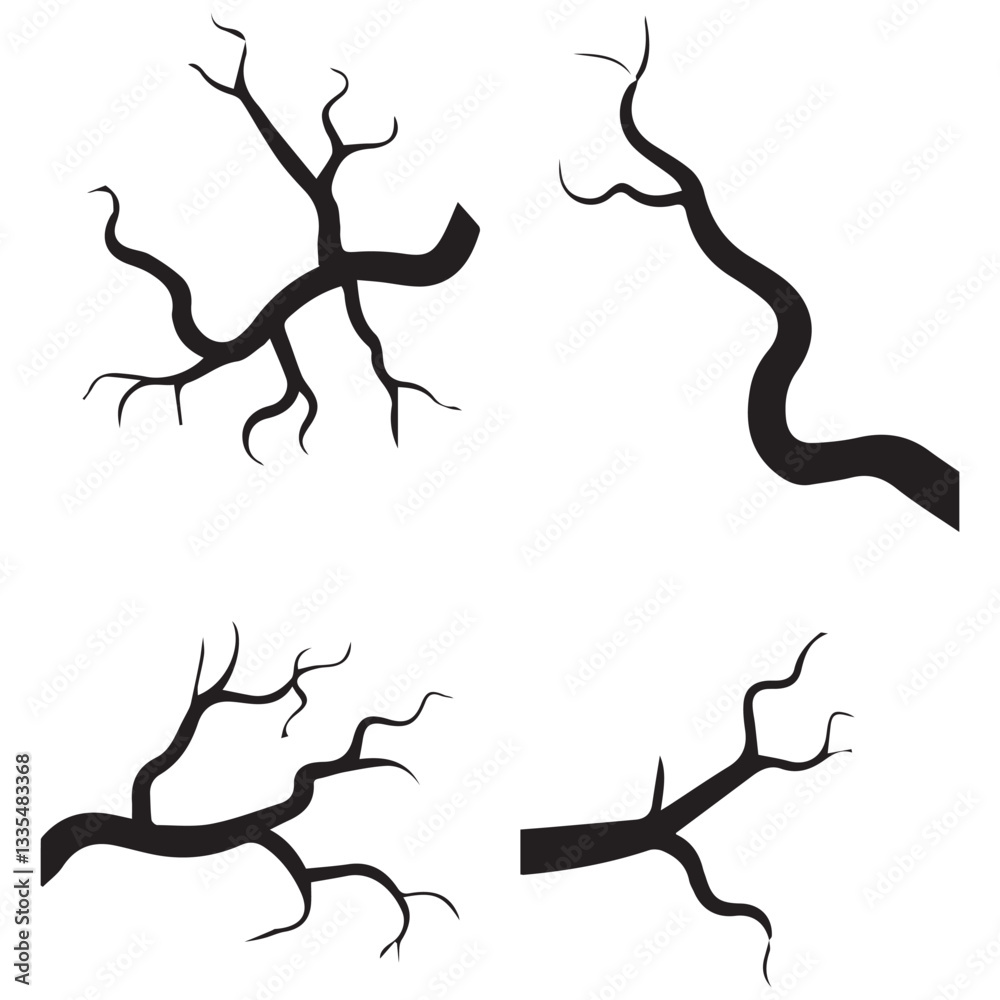 Obraz premium Cracked Ground Silhouettes
