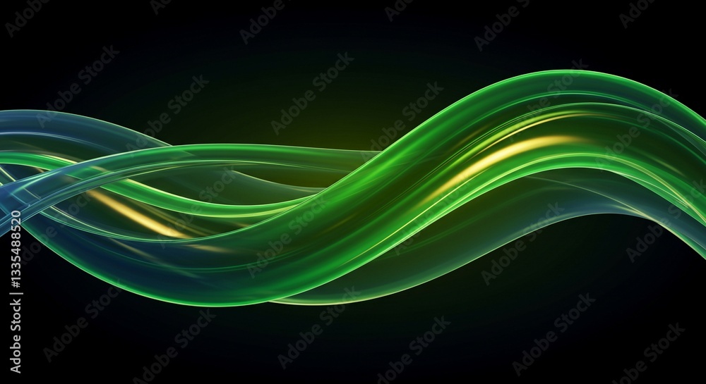 abstract green wave abstract green wave