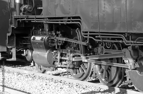 Obraz na płótnie Epoque Rétro, châssis de la locomotive à vapeur w salonie