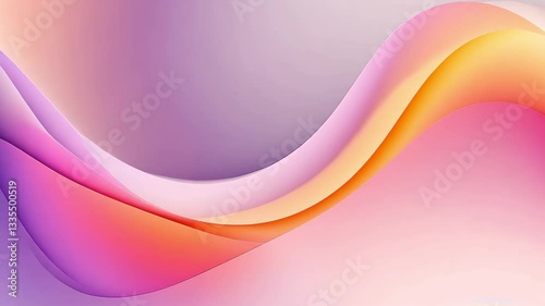 Soft gradient blend of pink purple orange white, abstract blurred colors, minimalistic modern tranquil design