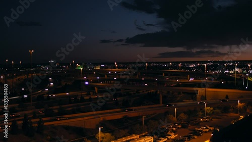 Albuquerque Big I Freeway late Dusk