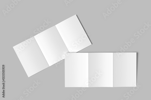 a5 trifold brochure blank mockup