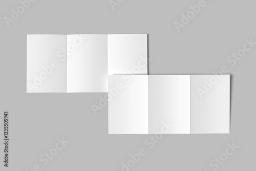 a5 trifold brochure blank mockup