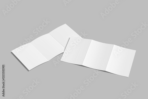 a5 trifold brochure blank mockup