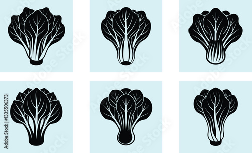 Bok Choy silhouette vector