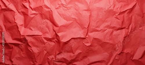 Wallpaper Mural A crumpled, crimson scrap with rough, uneven texture, recycled, burgundy, red background Torontodigital.ca