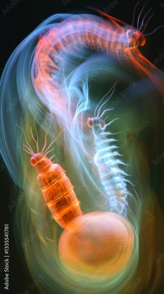Obraz premium Abstract Metamorphosis, Caterpillars and metamorphosis