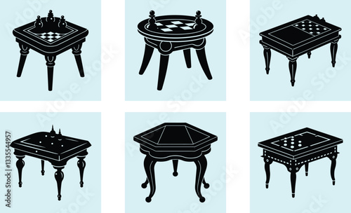 Game Table silhouette vector