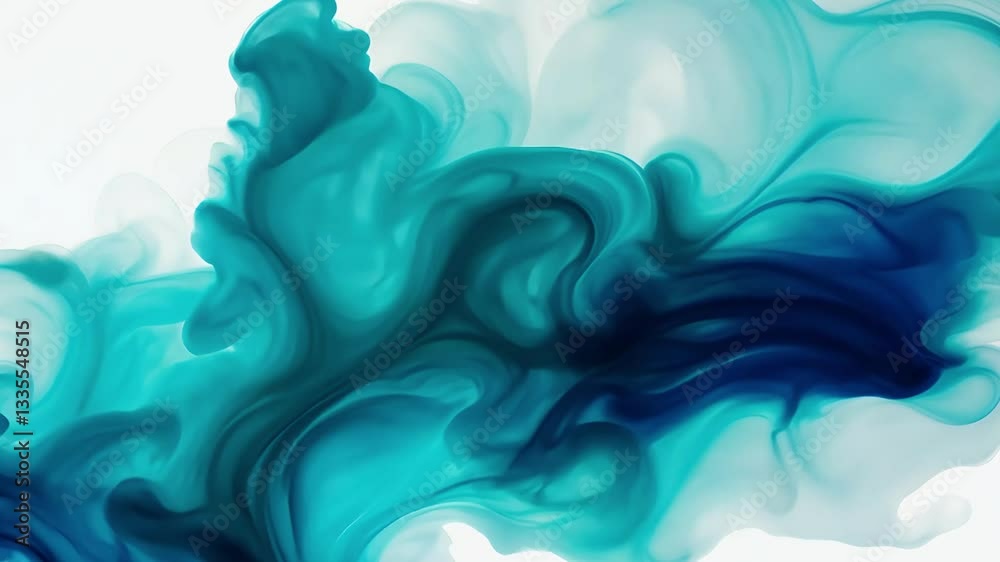 水中に広がる青いインク