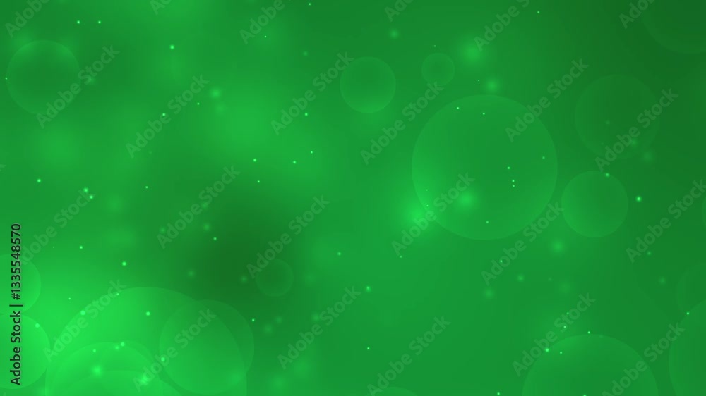 Vivid green abstract motion background with gradient bokeh effects, suitable for videos, presentations, animations, looped visuals, and more creative projects