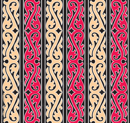 
Vector illustration of batik motif of North Sumatra Indonesia, suitable for background, batik cloth motif, cover