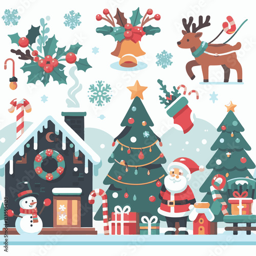 background, christmas, card, illustration, decoration, xmas, design, winter, greeting, white, vector, celebration, holiday, art, banner, happy, merry, tree, abstract, graphic, year, new, invitation, s