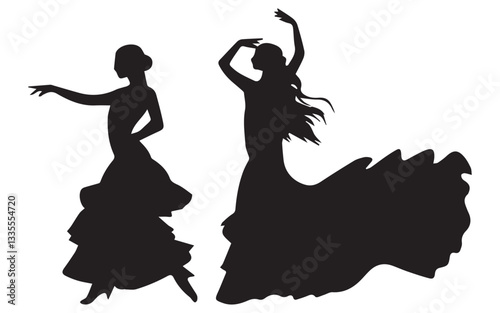Flamenco Dancer Silhouette