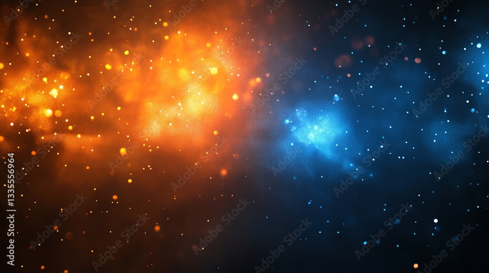 Abstract Blue Orange Glowing Particles Background Design Texture Fiery Digital Art Modern Bright Vivid Energy Light Sparkle Fantasy Illustration Abstract Blue Orange Glowing Particles Background Design Texture Fiery Digital Art Modern Bright Vivid Energy Light Sparkle Fantasy Illustration