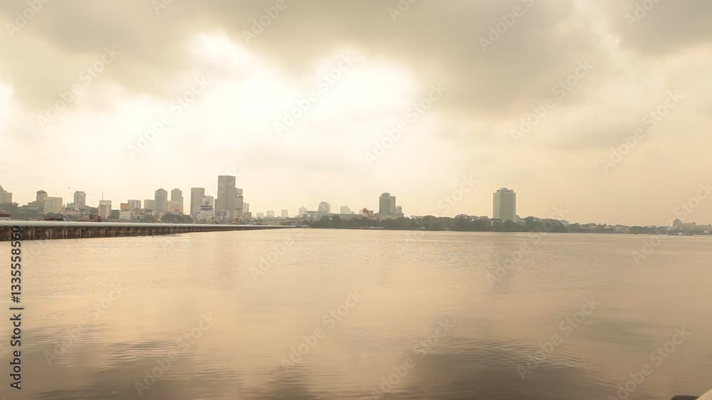 【Johor Bahru Malaysia】Border Bridge canal Singapore 【Johor Bahru Malaysia】Border Bridge canal Singapore
