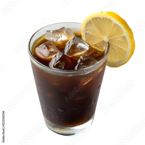 Iced Coffee: Lemon Twist isolated on transparent background