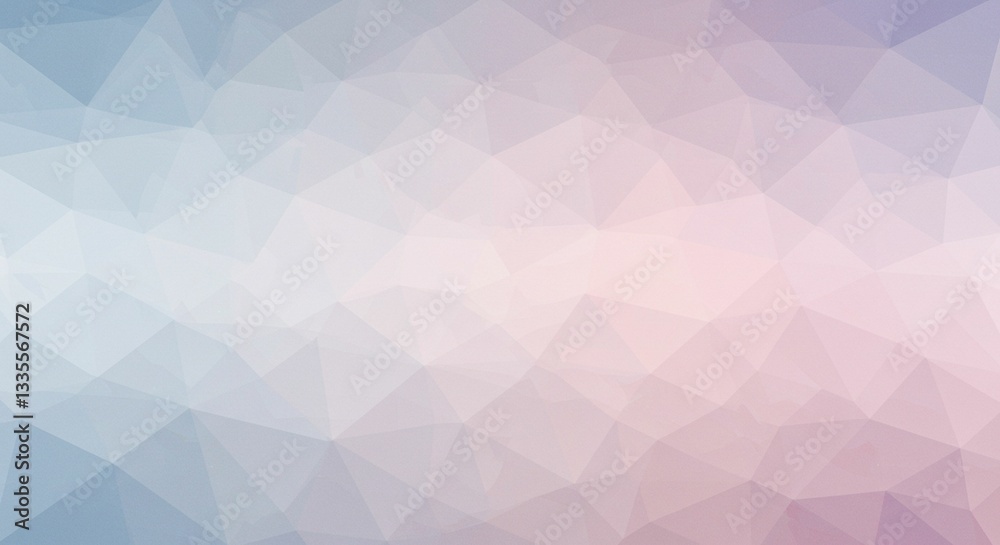Fototapeta premium Abstract Pastel Geometric Low Poly Background Soft Pink Blue and White Triangles